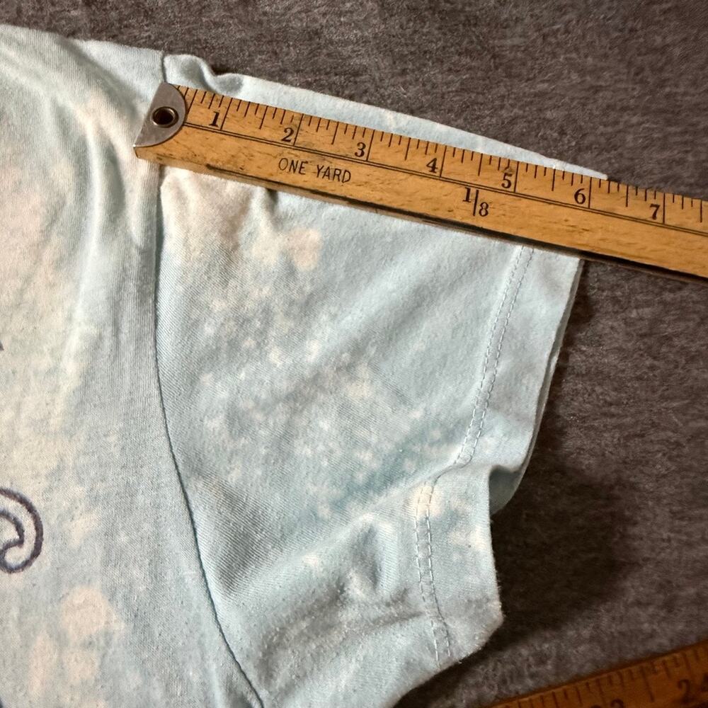WORK Carp Koi Fish T-Shirt Men Blue White Japan Japanese Tattoo Yakuza V-Neck L - Picture 9 of 11
